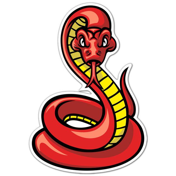 Pegatinas: Serpiente venenosa