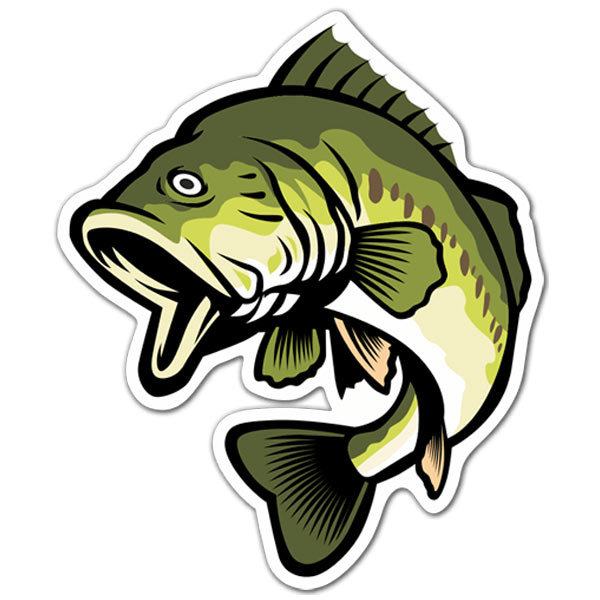 Vinilos de pesca originales del Black Bass Teleadhesivo