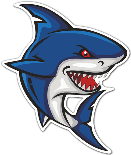 Pegatinas: Tiburón rabioso