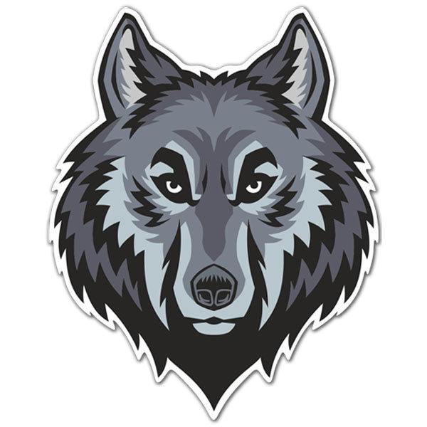 Pegatinas: Lobo macho alfa