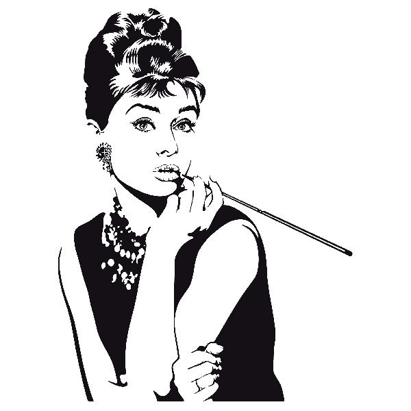 Vinilos Decorativos: Audrey Hepburn posando