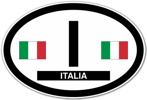 Pegatinas: óvalo de Italia I 0