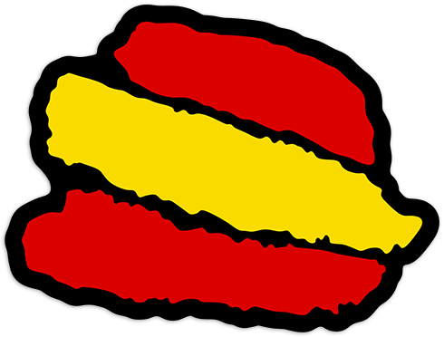 Pegatinas: Bandera Pincelada España