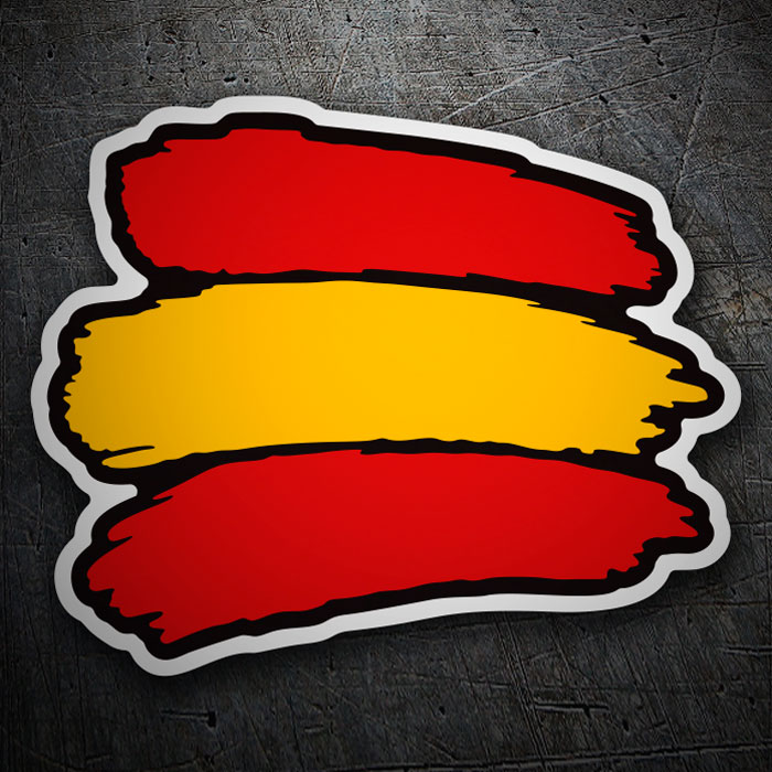 Pegatinas: Bandera Pincelada España