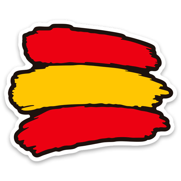 Pegatinas: Bandera Pincelada España
