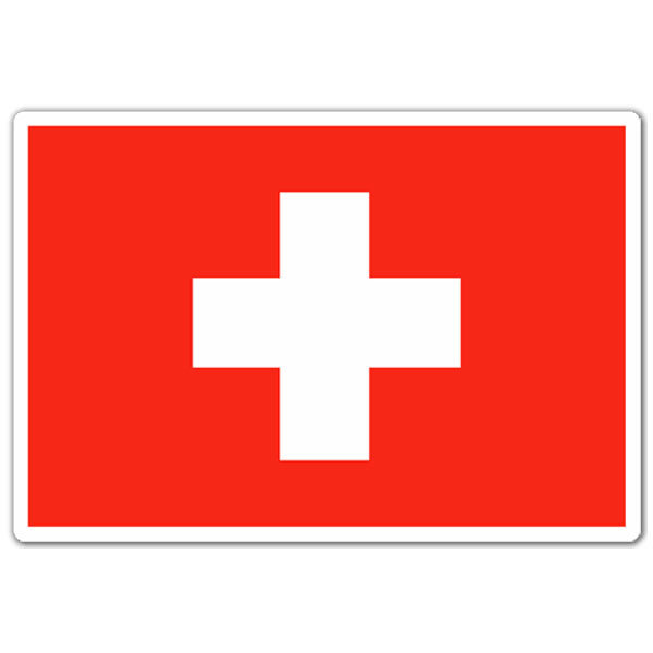 Pegatinas: Bandera de Suiza