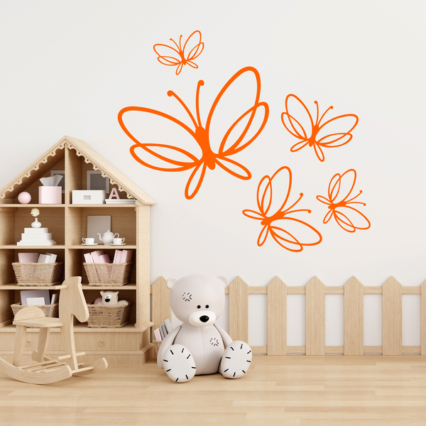 Vinilos Decorativos: Kit 5 Mariposas Noltea