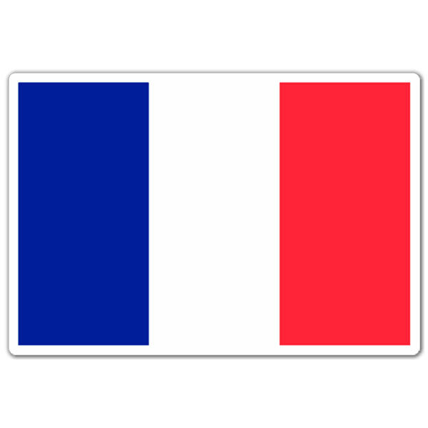 Pegatinas: Bandera de Francia sin escudo
