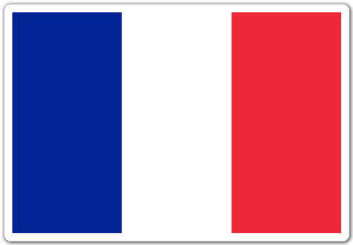 Pegatinas: Bandera de Francia sin escudo