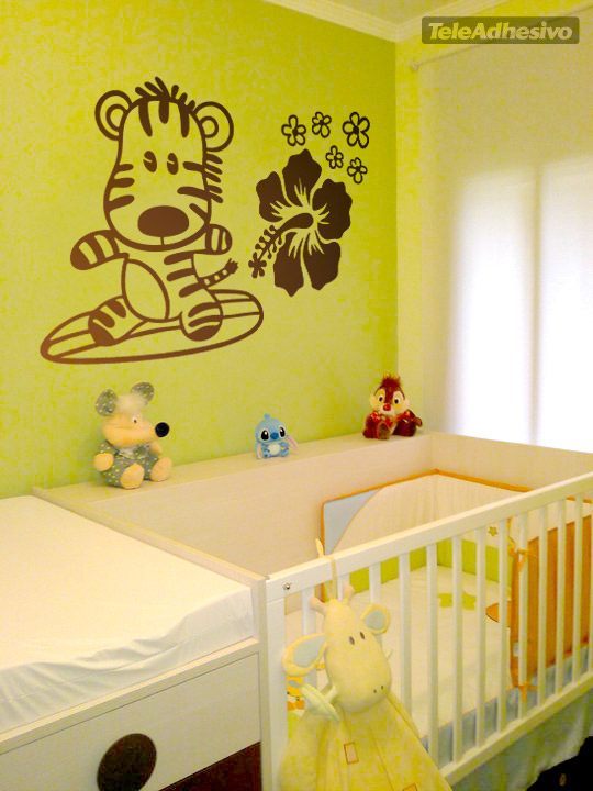 Vinilos Infantiles: Cebra surfera