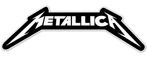 Pegatinas: Metallica con Letras Estilizadas Angular