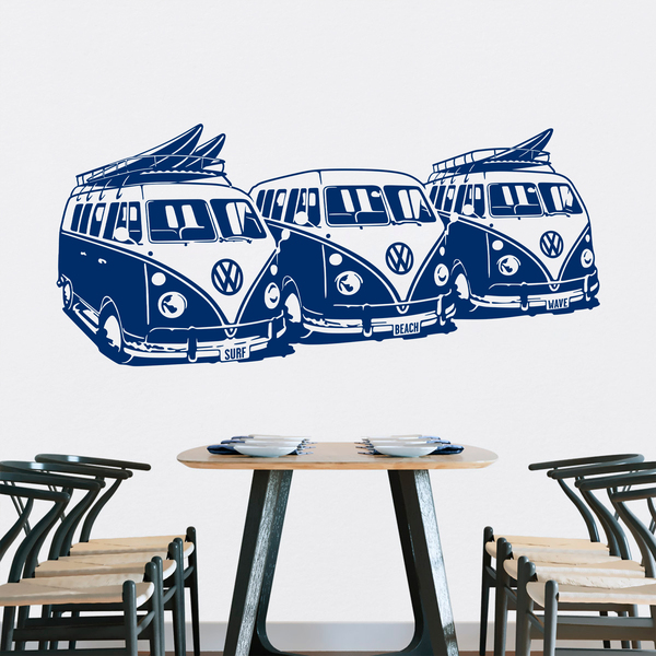 Vinilos Decorativos: 3 Furgonetas VW Surf