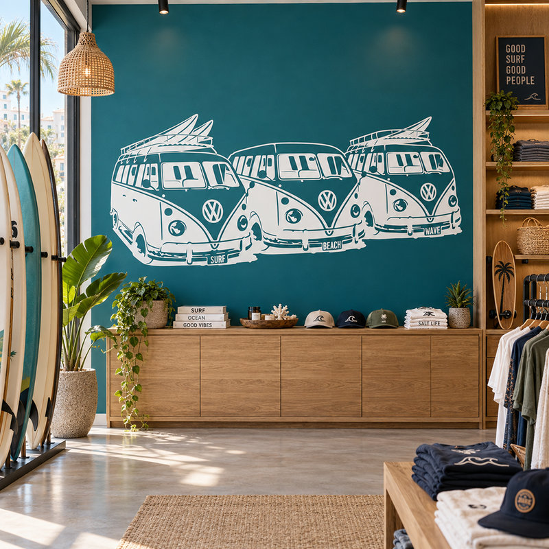 Vinilos Decorativos: 3 Furgonetas VW Surf