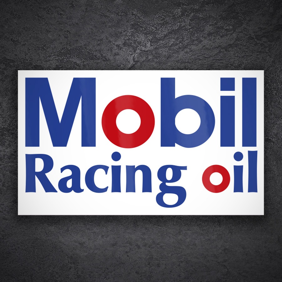 Pegatinas: Logotipo Mobil Racing Oil