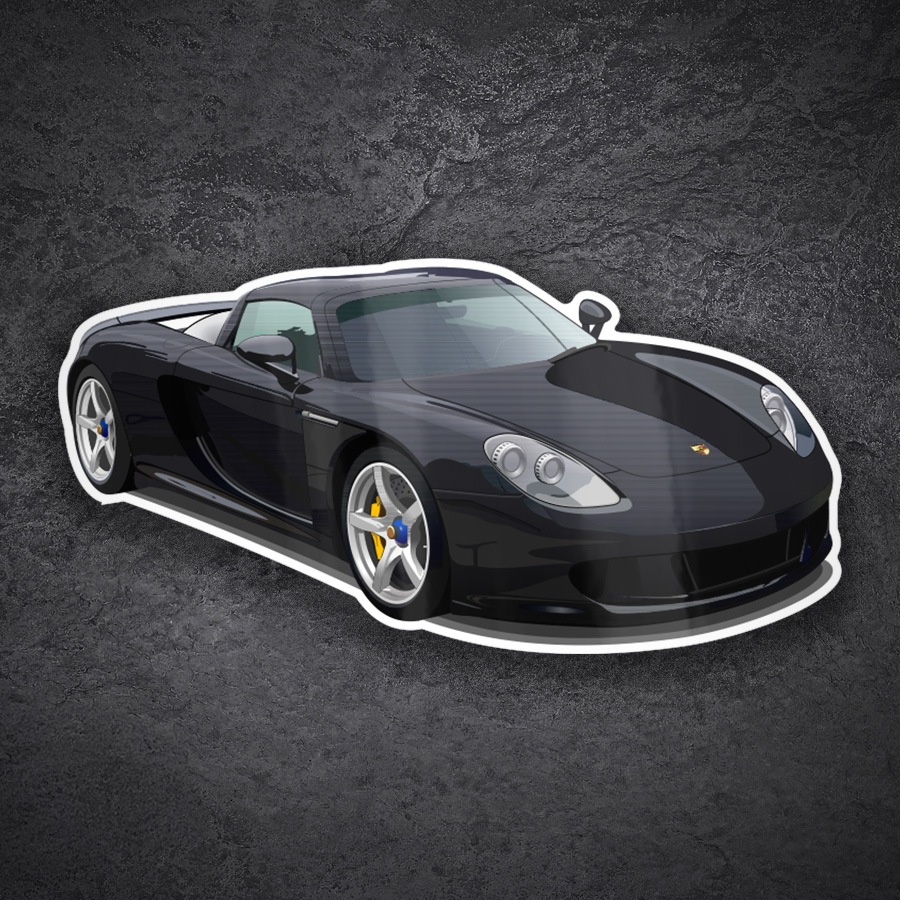 Pegatinas: Porsche Carrera GT Negro
