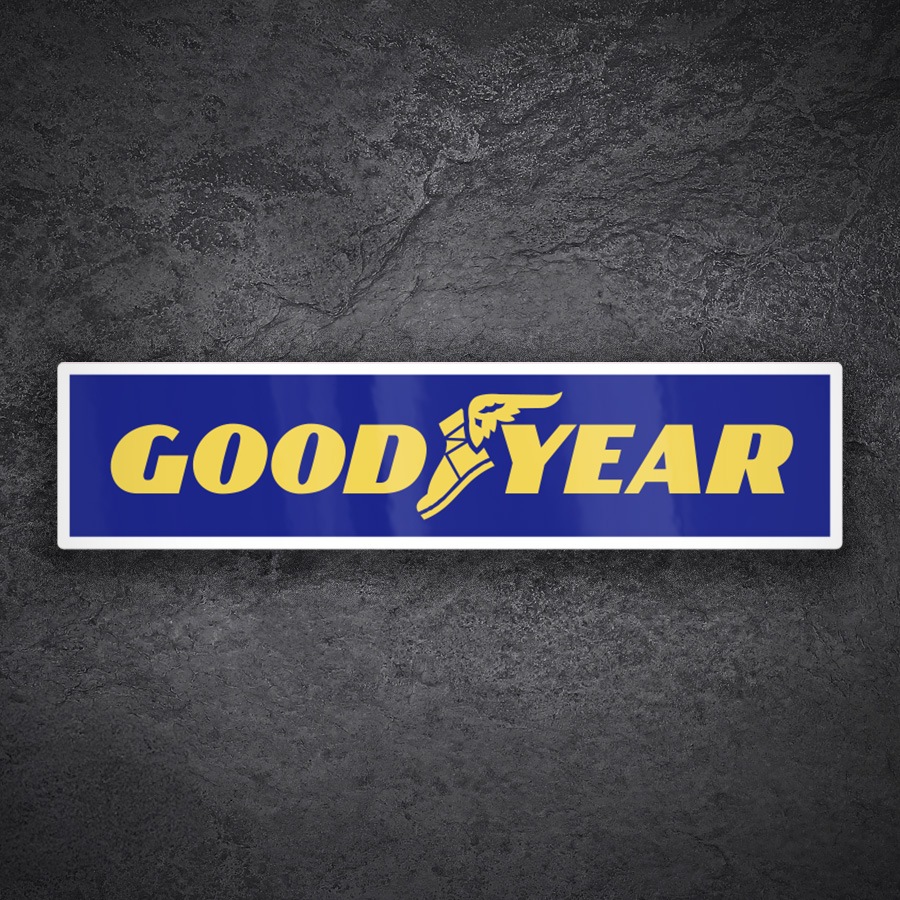 Pegatinas: Logotipo Goodyear Azul y Amarillo