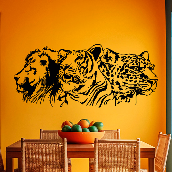 Vinilos Decorativos: León, tigre y leopardo 0