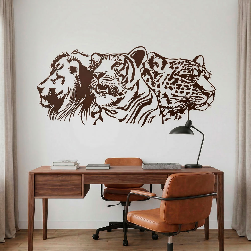 Vinilos Decorativos: Le&oacute;n, tigre y leopardo