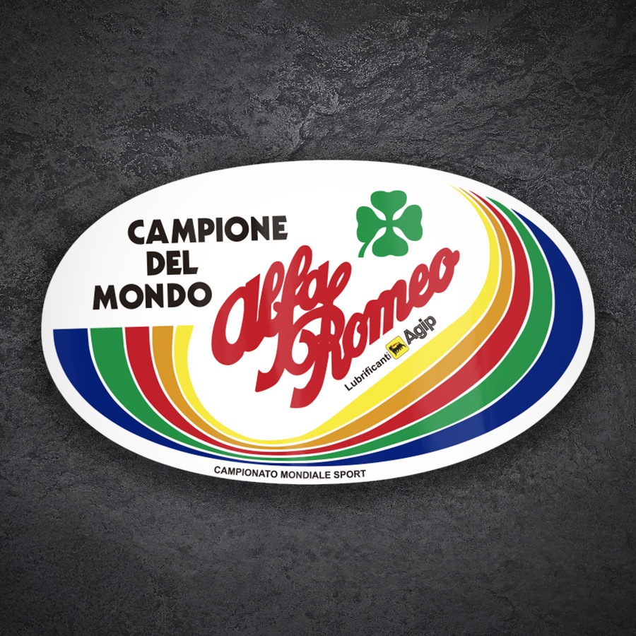 Pegatinas: Campe&oacute;n del Mundo Alfa Romeo