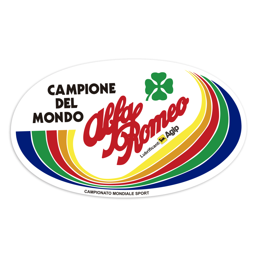 Pegatinas: Campe&oacute;n del Mundo Alfa Romeo