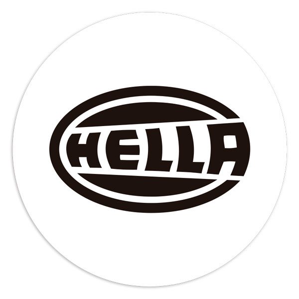 Pegatinas: Logo HELLA en Tipograf&iacute;a Bold Circular