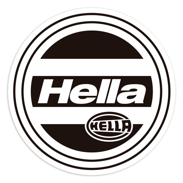 Pegatinas: Hella con Logotipo en Franjas Horizontales