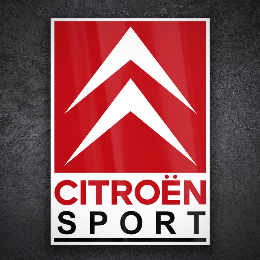 Pegatinas: Logotipo Citro&euml;n Sport Cl&aacute;sico Vertical