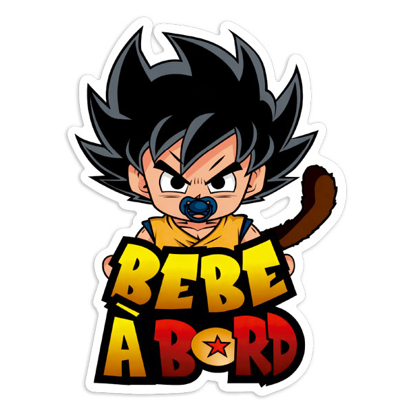 Pegatinas: Beb&eacute; a Bordo Goku Dragonball