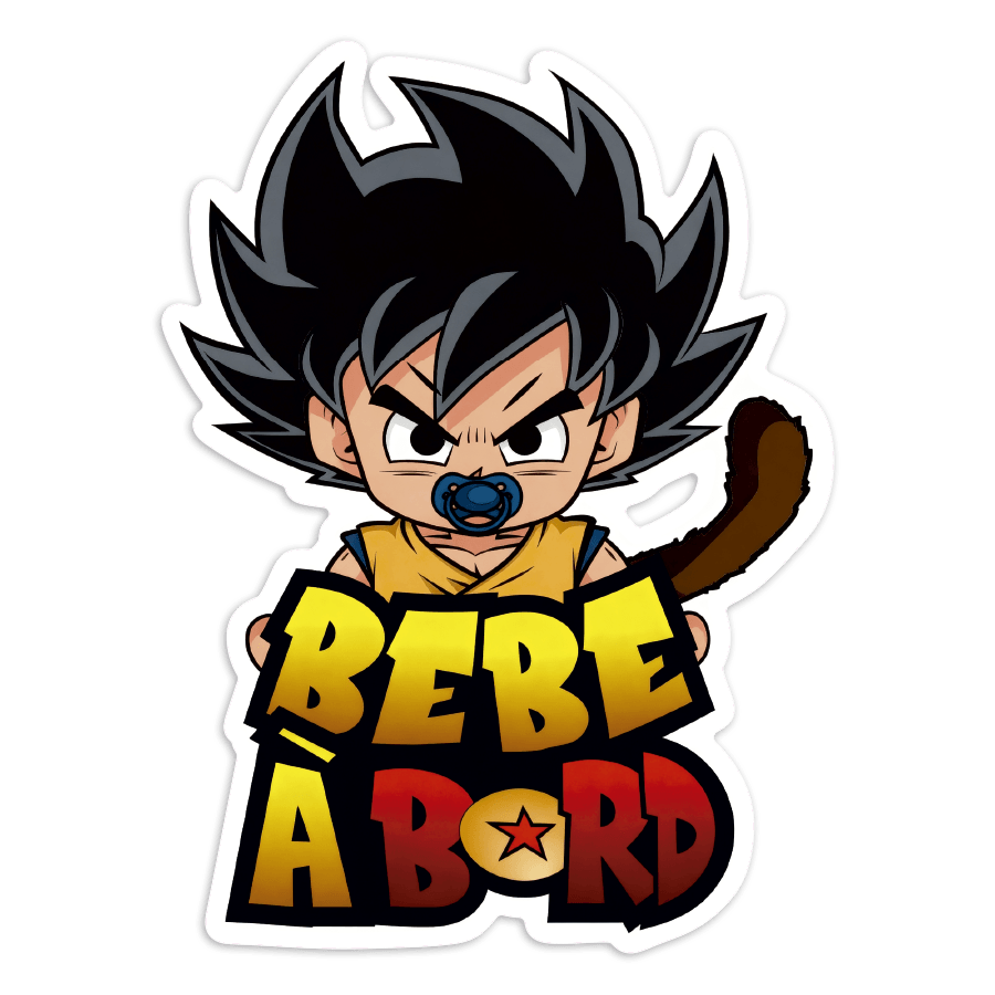 Pegatinas: Beb&eacute; a Bordo Goku Dragonball