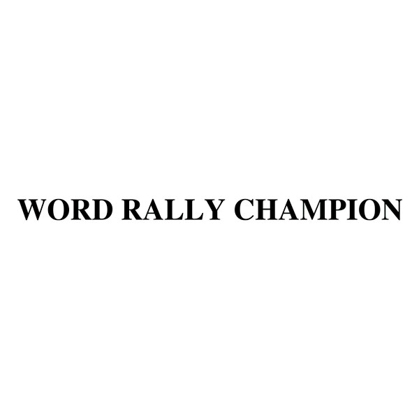 Pegatinas: Texto World Rally Champion