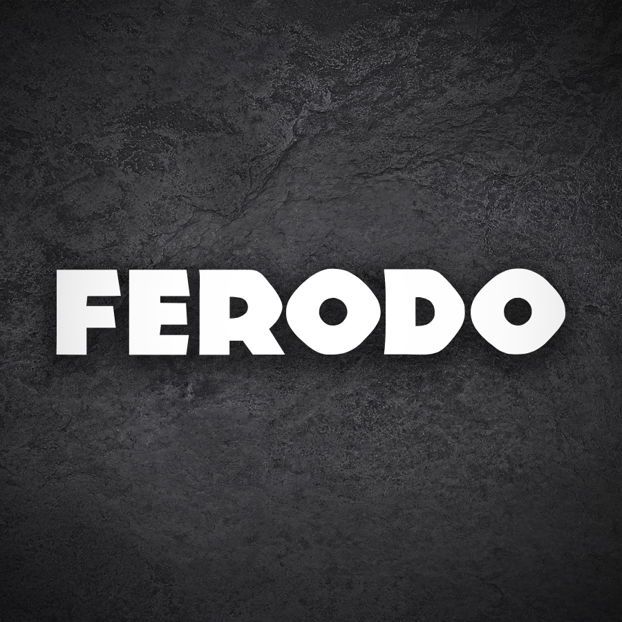Pegatinas: Logotipo Frenos Ferodo en Tipograf&iacute;a Moderna
