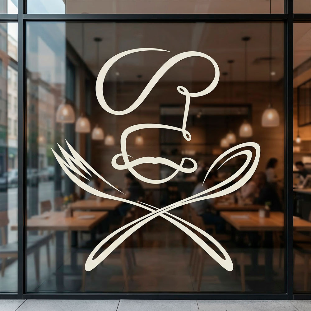 Vinilos Decorativos: Chef cuchara y tenedor
