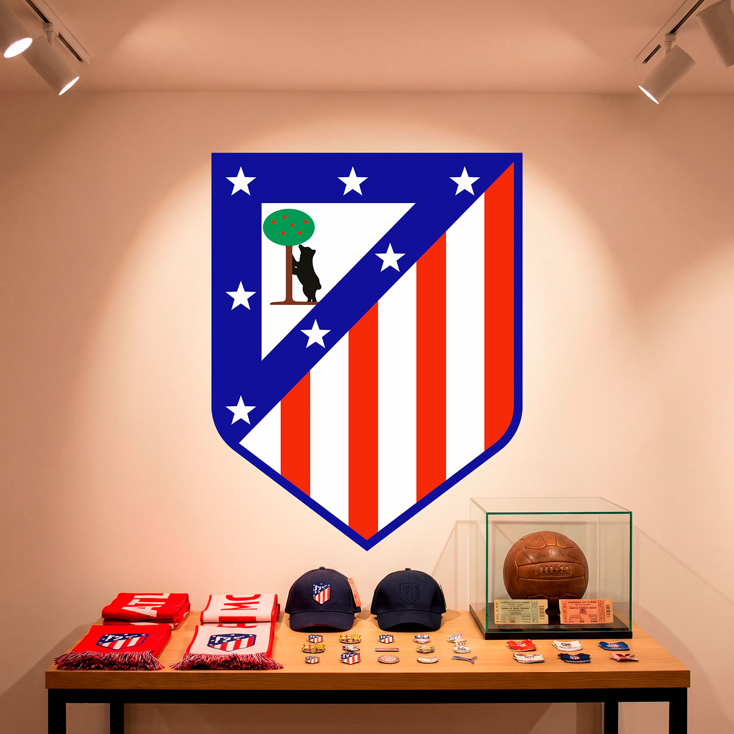 Vinilos Decorativos: Escudo Atl&eacute;tico de Madrid Color