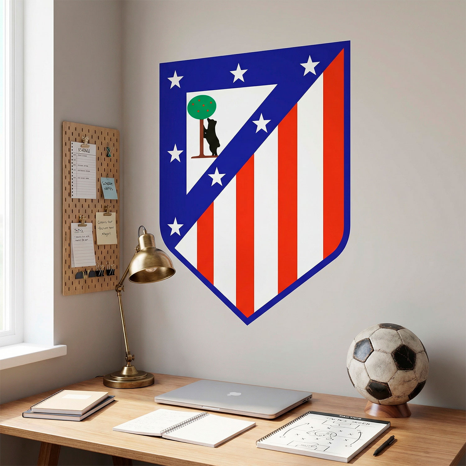 Vinilos Decorativos: Escudo Atl&eacute;tico de Madrid Color