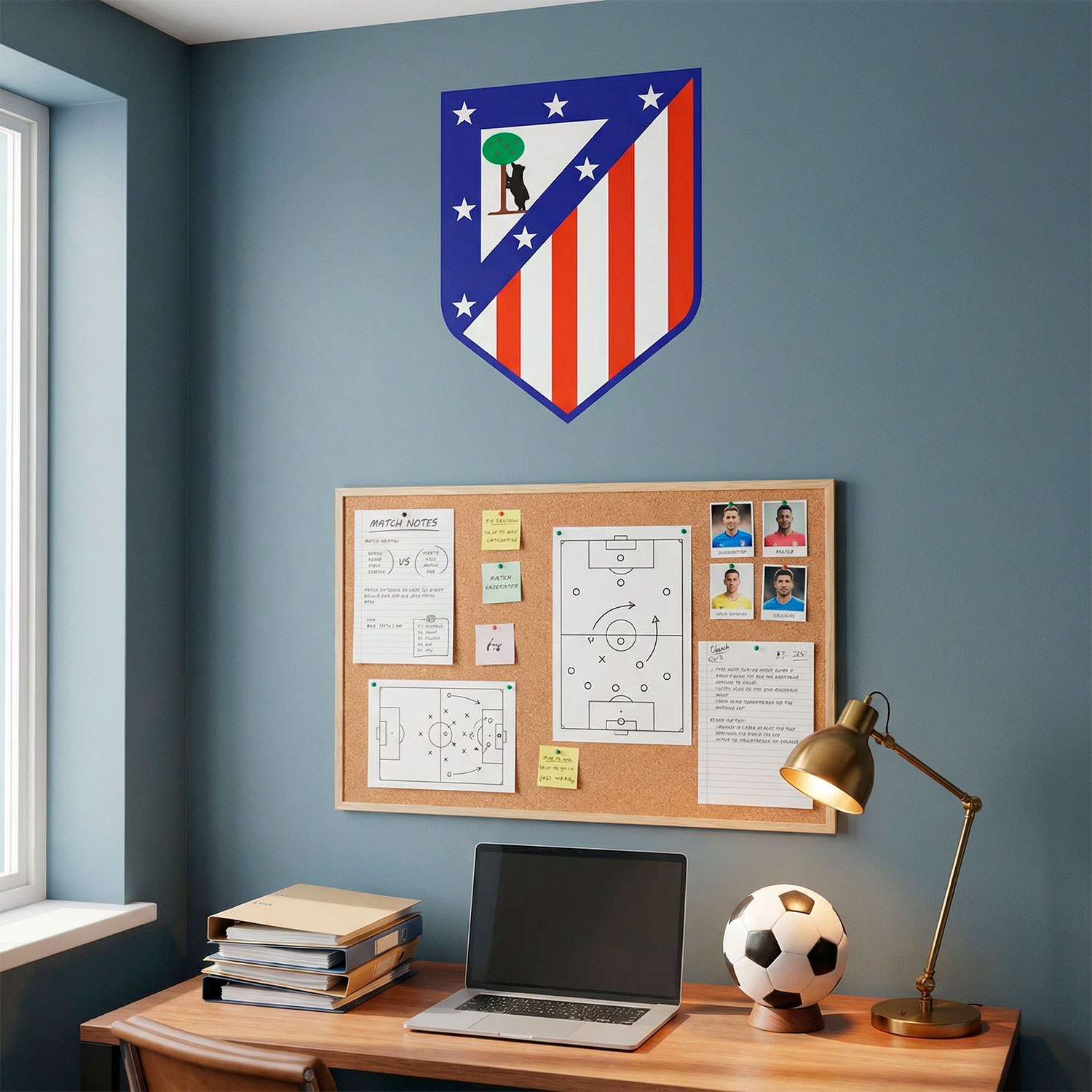 Vinilos Decorativos: Escudo Atl&eacute;tico de Madrid Color