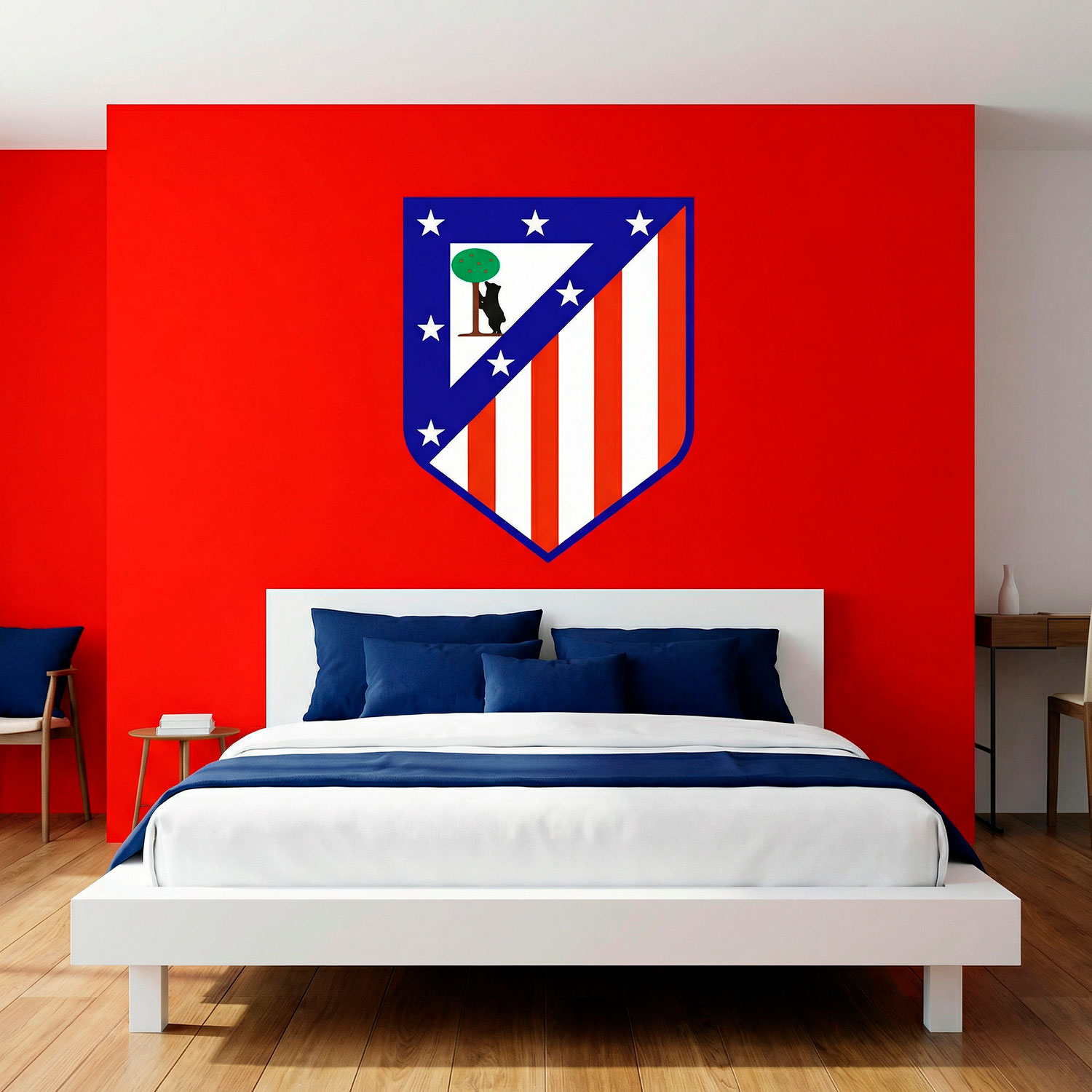 Vinilos Decorativos: Escudo Atl&eacute;tico de Madrid Color