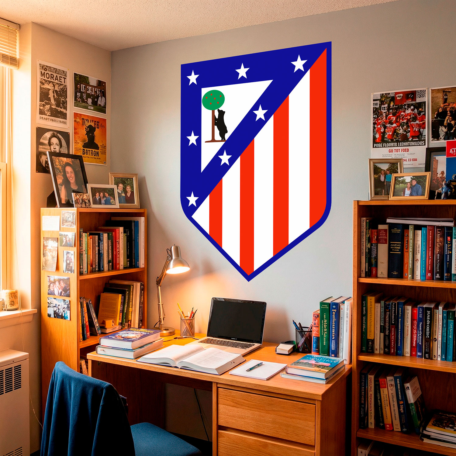 Vinilos Decorativos: Escudo Atl&eacute;tico de Madrid Color