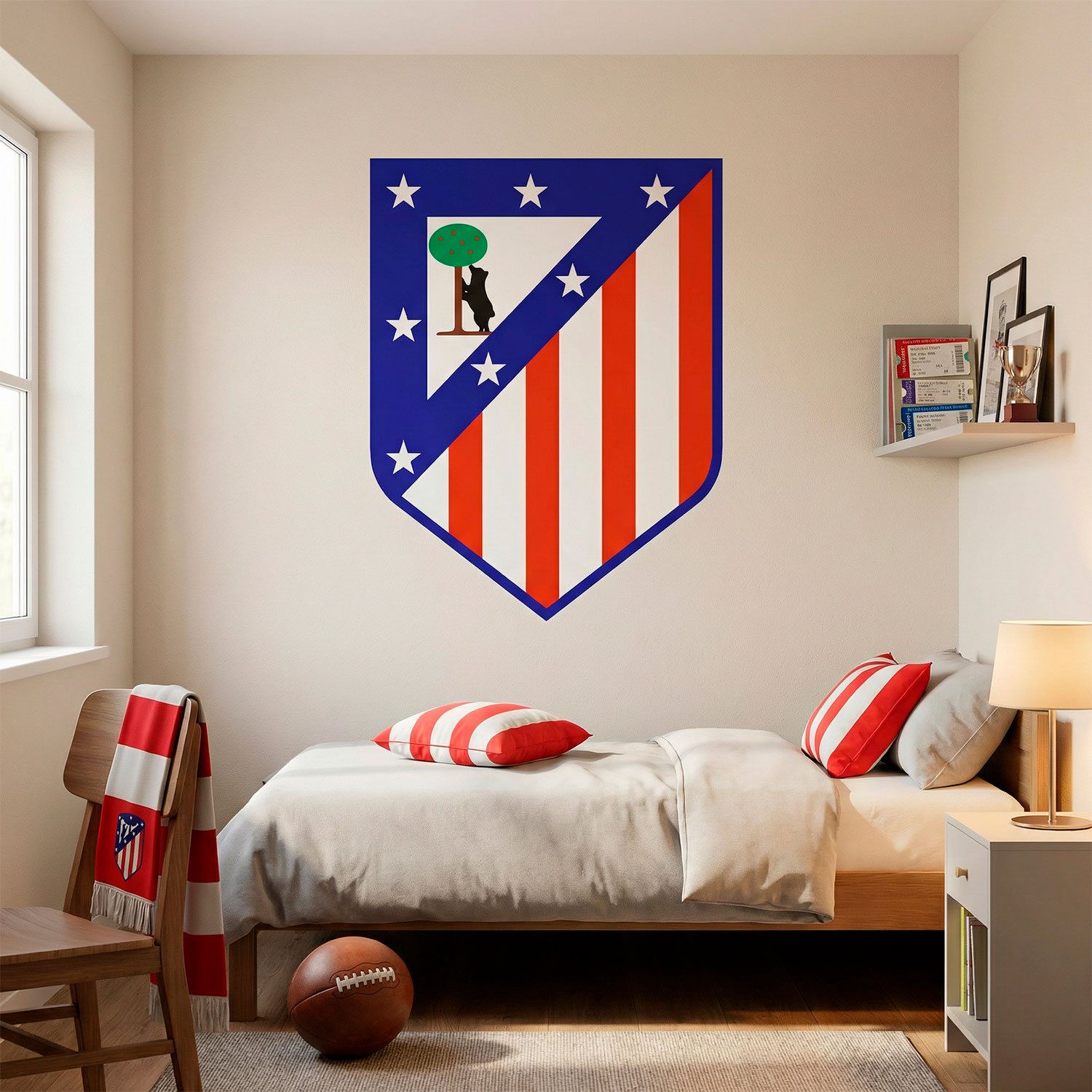 Vinilos Decorativos: Escudo Atl&eacute;tico de Madrid Color