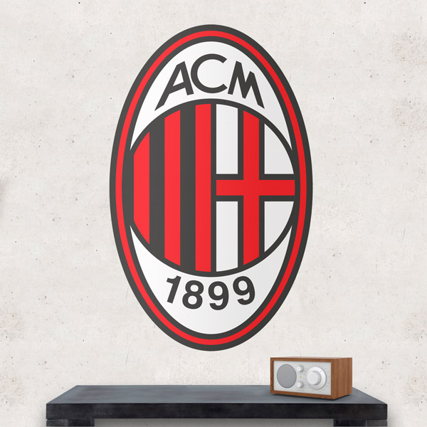 Vinilos Decorativos: Escudo AC Milan Color