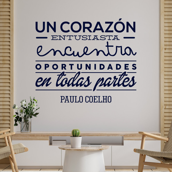 Vinilos Decorativos: Un corazón entusiasta... Paulo Coelho