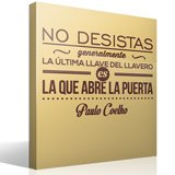 Vinilos Decorativos: No desistas - Paulo Coelho 3