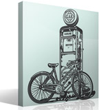 Vinilos Decorativos: Bicicleta sobre surtidor de gasolina 3
