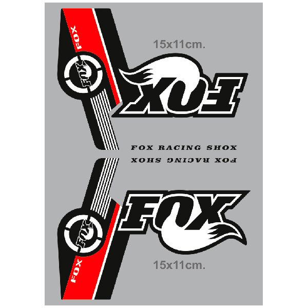 Pegatinas: Set horquillas bicicleta BTT Fox Racing Shox