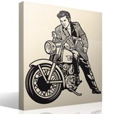 Vinilos Decorativos: Elvis Presley y motocicleta 3