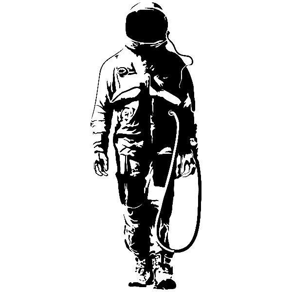 Vinilos Decorativos: Graffiti Astronauta de Banksy