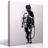 Vinilos Decorativos: Graffiti Astronauta de Banksy 3