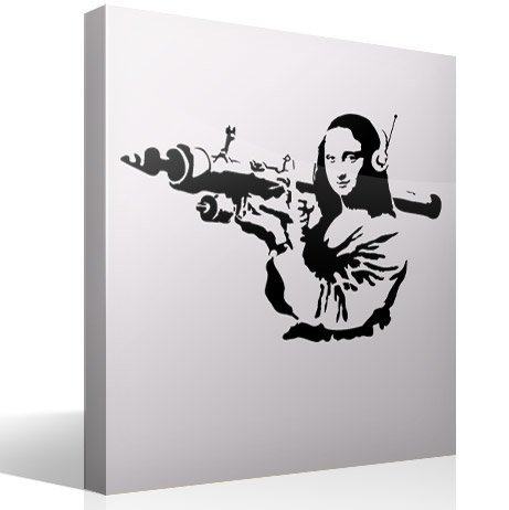 Vinilos Decorativos: La Gioconda con un lanzacohetes - Banksy