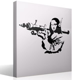 Vinilos Decorativos: La Gioconda con un lanzacohetes - Banksy 3