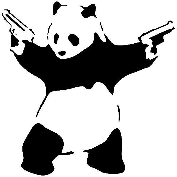 Vinilos Decorativos: Panda armado de Banksy