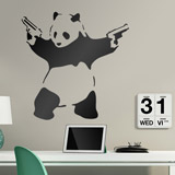 Vinilos Decorativos: Panda armado de Banksy 2